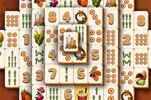 Aqui você pode resolver um Mahjong temático de Ação de Graças por 15 minutos
